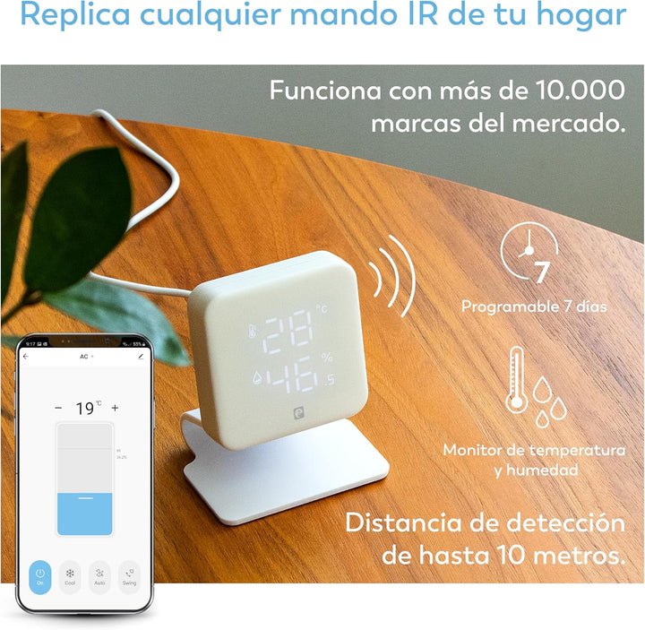 Garza - Smarthome – Smarter WLAN-Infrarot-IR-Controller (2,4 GHz) für Klimaanlagen mit Temperatur- u