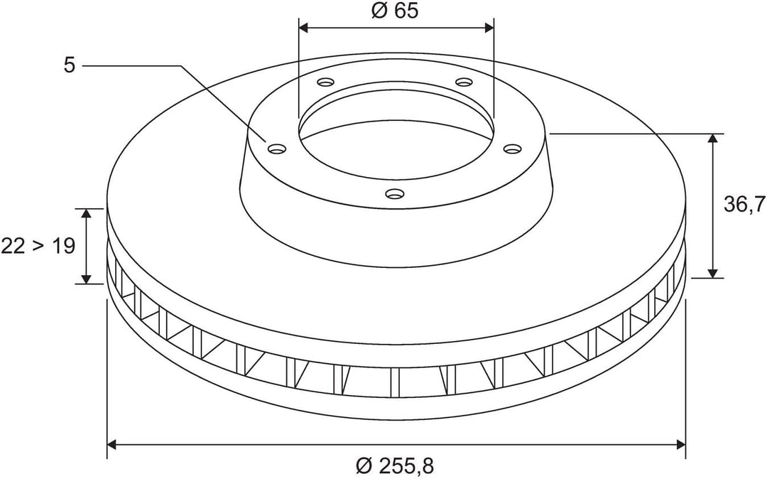 VALEO 186603 Bremsscheibe