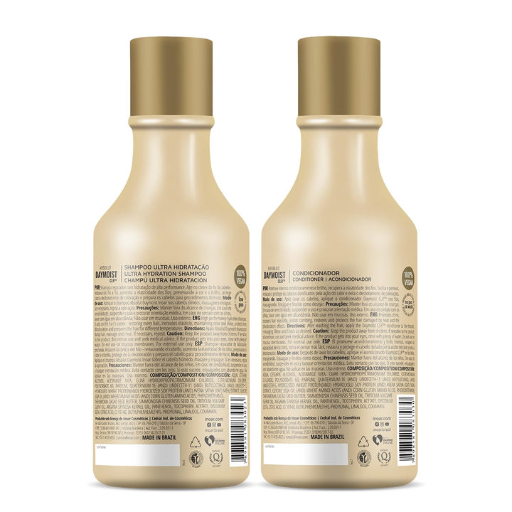 Inoar Daymoist Shampoo und Conditioner, Keratin Glättung, 1 Pack