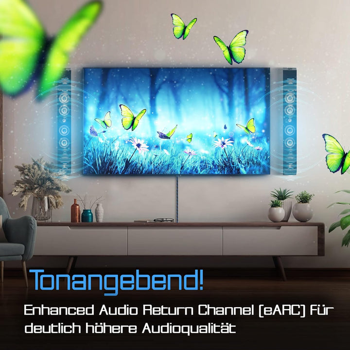 Ultra HDTV 90° 8K HDMI 2.1 Kabel - 5m, Winkel-Stecker, 48 Gbps, 8K@60Hz, 4K@120Hz - Knickschutz - Ny