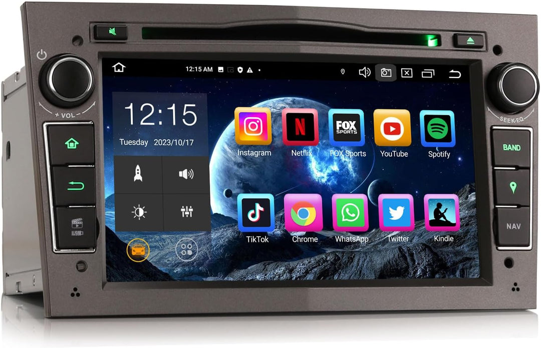 Erisin 7 Zoll 8-Kern 4GB RAM 64GB ROM Android 14 Autoradio Bluetooth GPS Navi Für Opel Astra H Corsa
