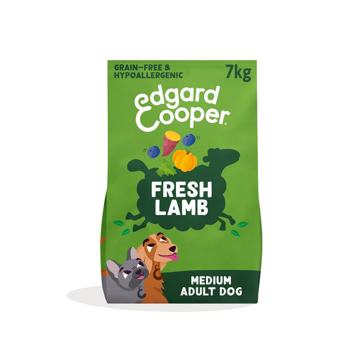 Edgard &amp; Cooper Frisches Trockenfutter für ausgewachsene Hunde (7 kg, Lamm) Lamm 7.00 kg (1er Pack),
