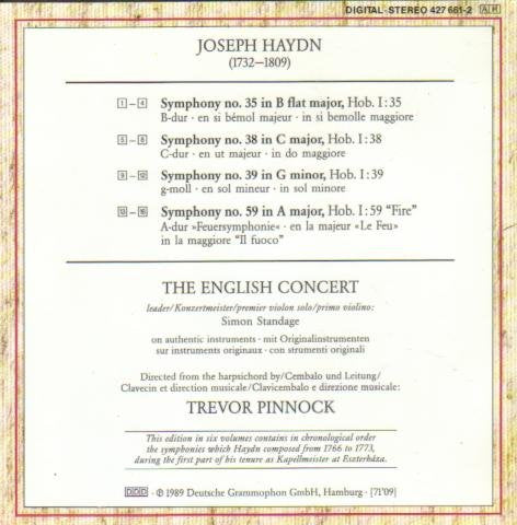Haydn: The "Sturm &amp; Drang" Symphonies, Vol. 1: Fire, Audio-CD