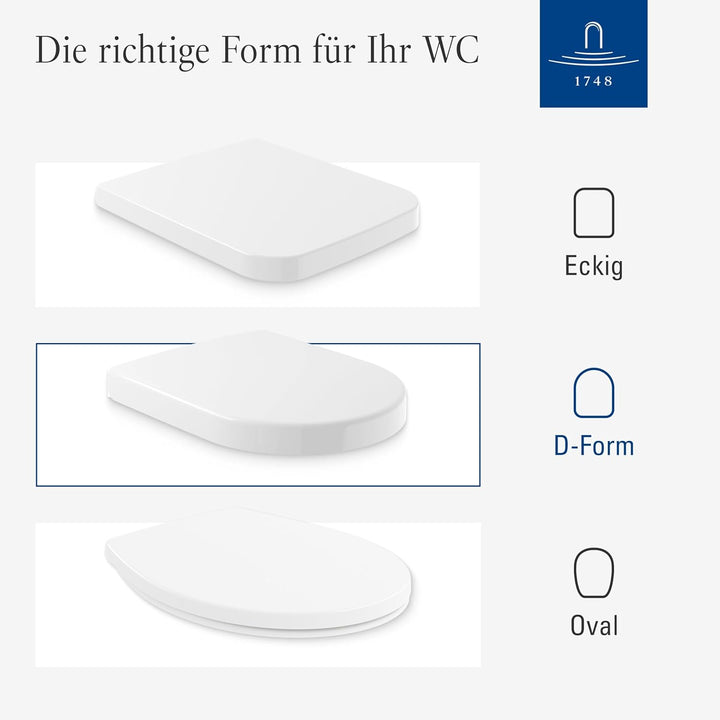 Villeroy & Boch Subway 3.0 WC-Sitz, Toilettendeckel mit Absenkautomatik, abnehmbarer Toilettensitz a