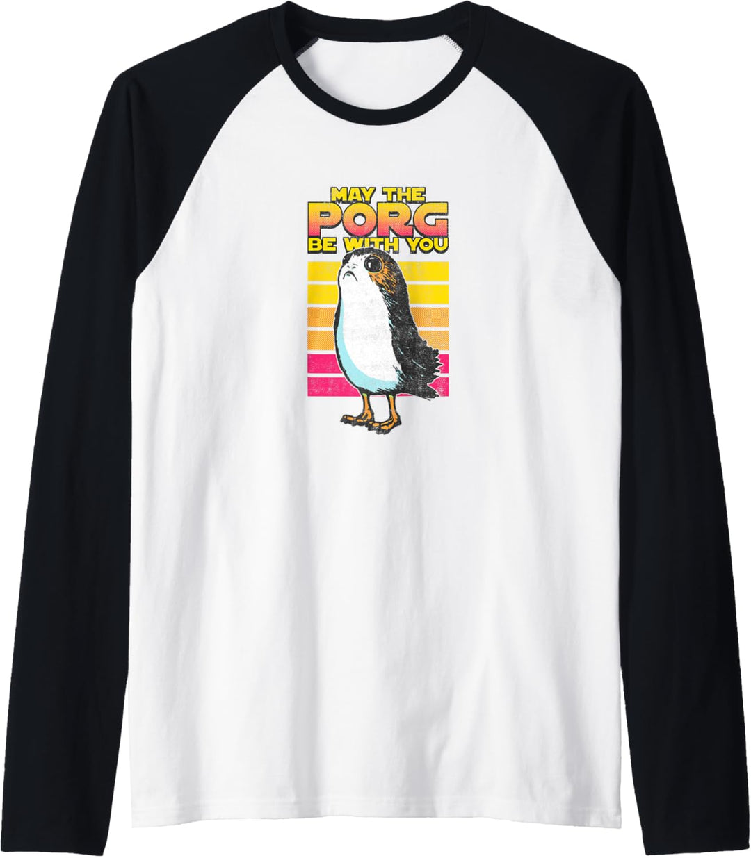 Star Wars Retro Porgs Halftones Poster Raglan