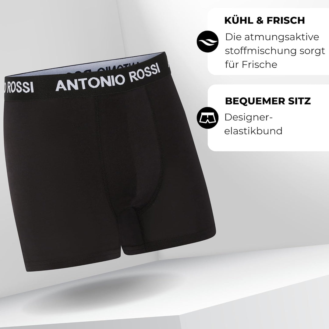 ANTONIO ROSSI (12er-Pack) Herren-Boxer-Hipster - Herren-Boxershorts Multipack mit elastischem Bund,