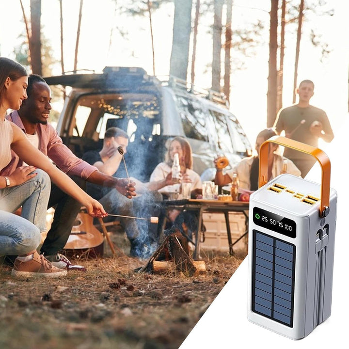 Solarladegerät Für Smartphones | 120W Externes Powerbank | 50000mAh Überlebensausrüstung Mit Licht 4