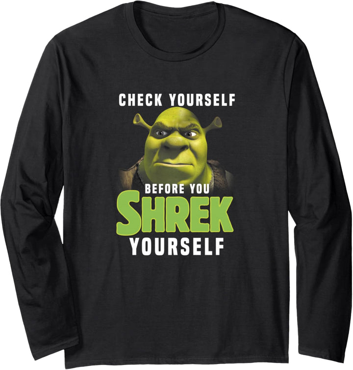 Shrek Check Yourself Before You Shrek Yourself Langarmshirt
