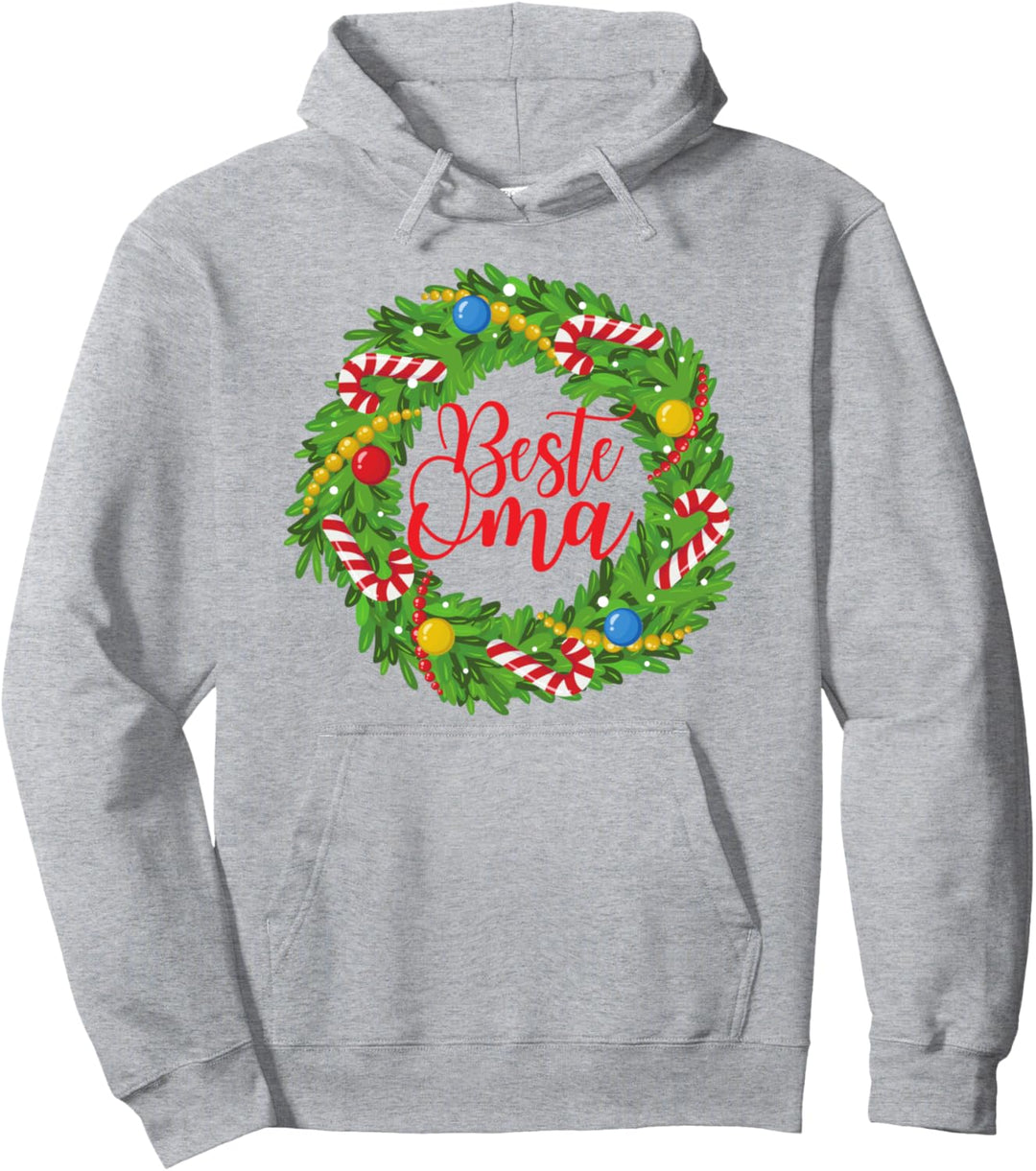 Damen Beste Oma Weihnachtspullover Kranz Geschenk Pullover Hoodie