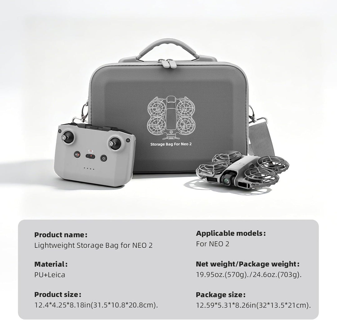 BRDRC Tasche für DJI Neo 2, Portable Schutzhülle Case Koffer mit Schultergurt für DJI Neo 2 Fly More