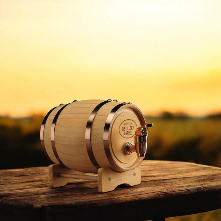 InGenious Mini-Dekanter aus Holz für Whiskyfässer | funktionaler Getränkehalter für Whisky und Spiri