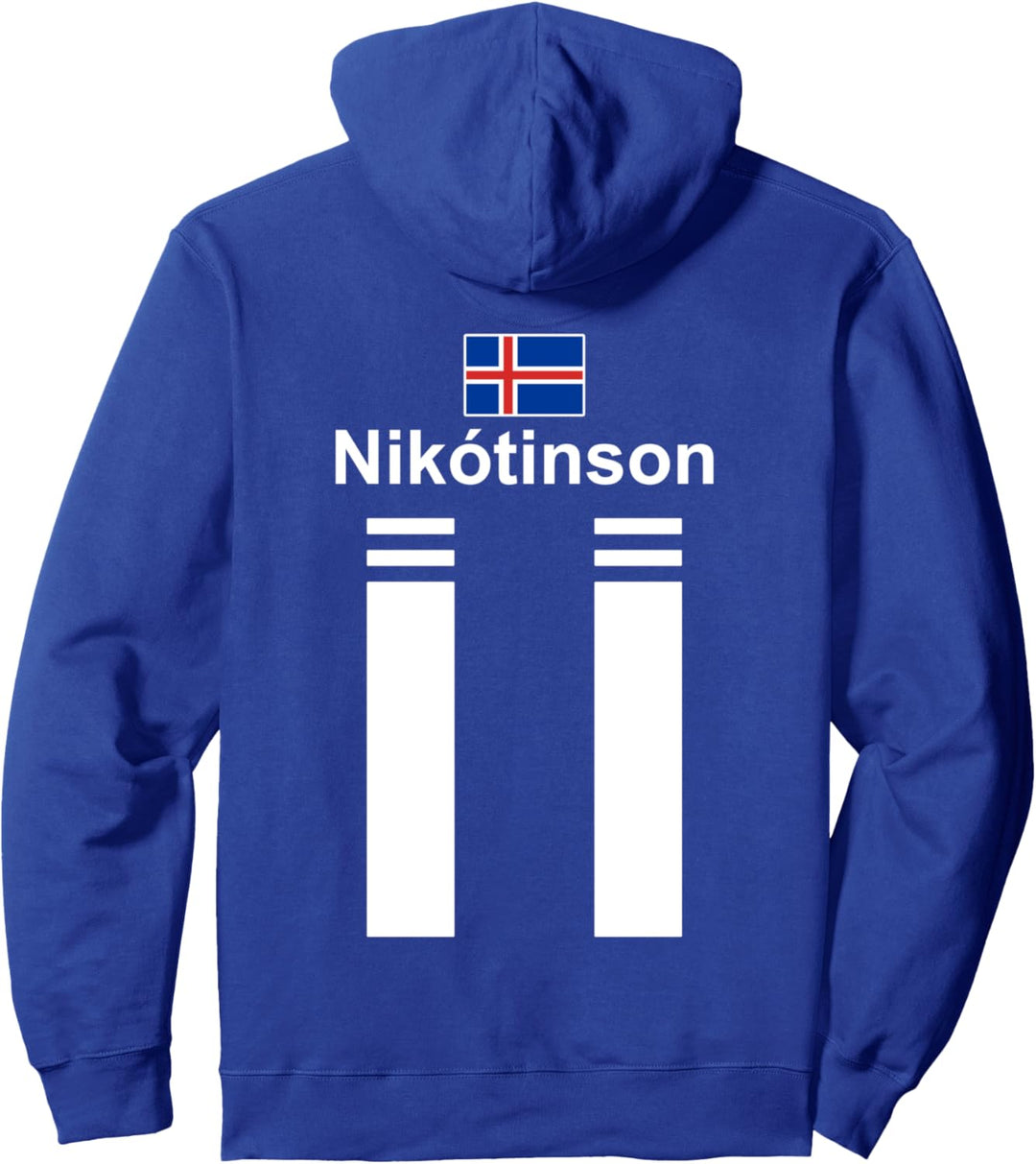Island Sauf Trikot Saufen Party Namen Sprüche Nikotinson Pullover Hoodie