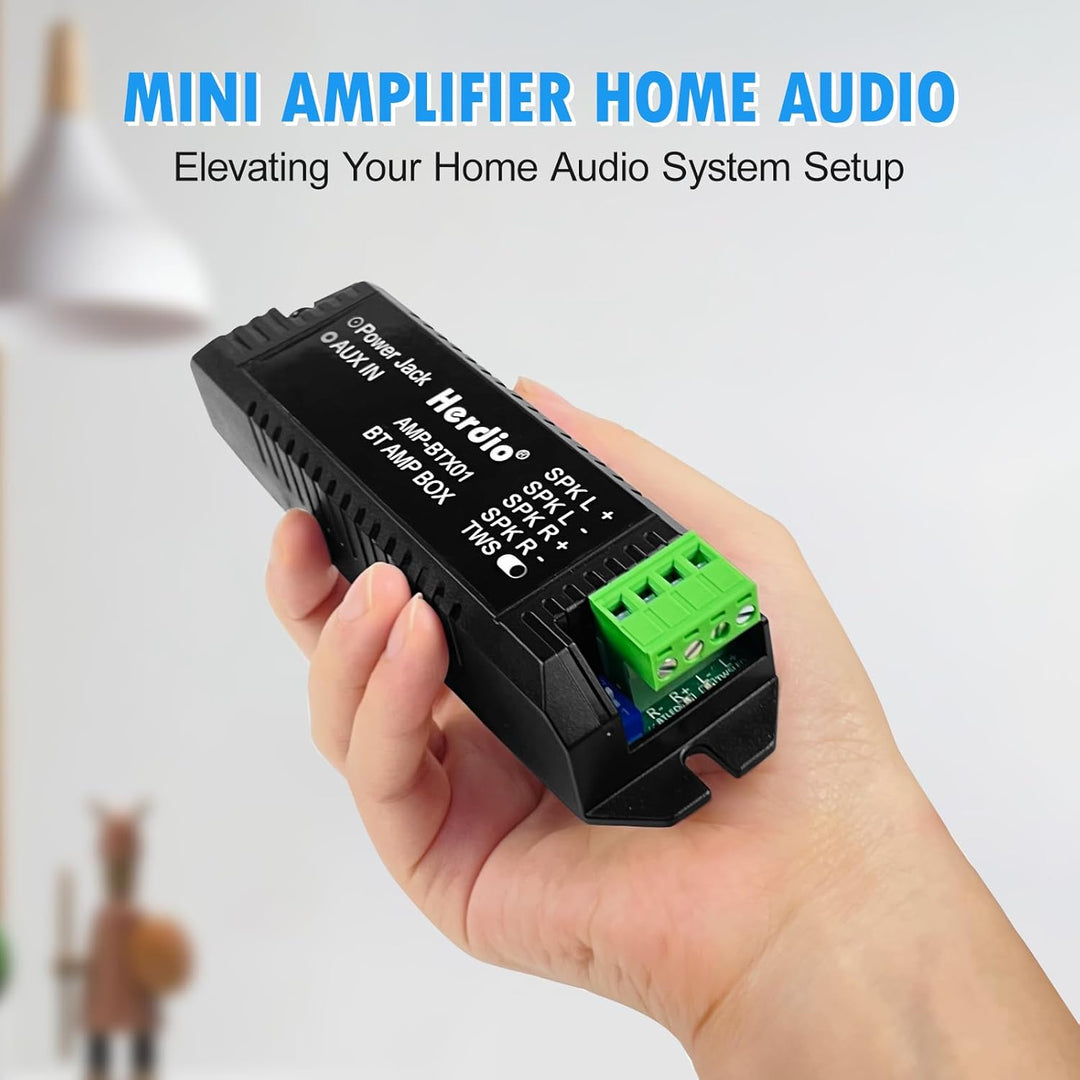 Herdio 2-Kanal Receiver System Bluetooth Home Audio AV-Receiver & -Verstärker für Passiv-Lautspreche