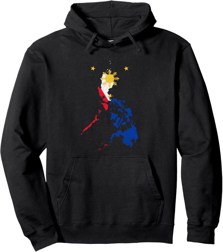 Philippines Flag Map Pinoy Pinay Pullover Hoodie