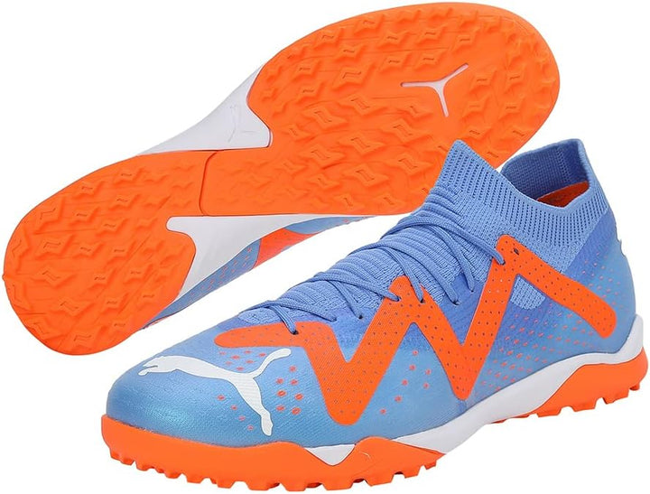 PUMA Herren Future Match Tt Fussballschuh, Blue Glimmer Puma White Ultra Orange