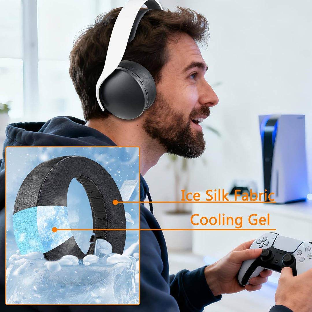 SOULWIT Kühlgel Ersatz Polster Ohrpolster für Sony PS 5 Puls PS5 3D Wireless Headset, Ersatzpolster