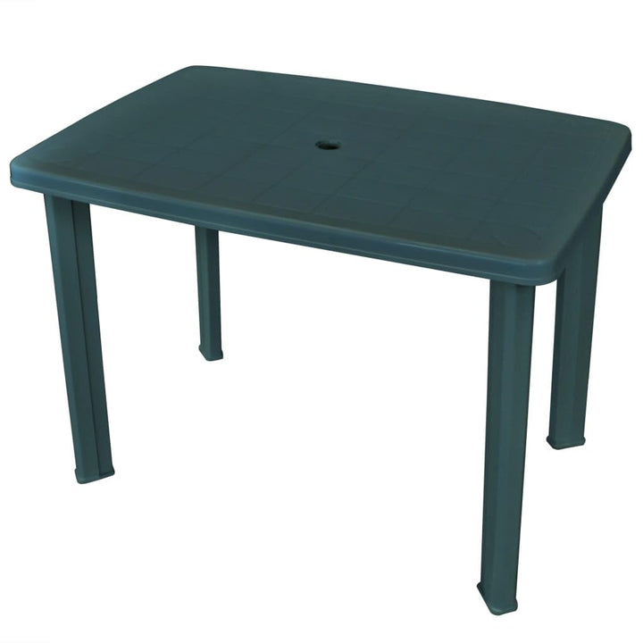 vidaXL Gartentisch Grün Kunststoff Terrassentisch Campingtisch Balkontisch 101 x 68 x 72 cm Grün, 10