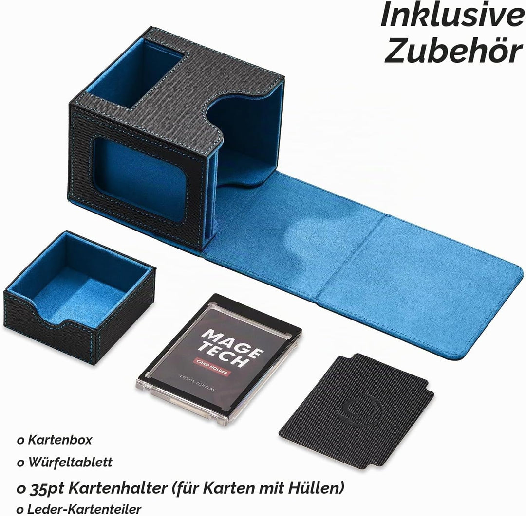 Commander Deckbox für MTG - Patentiertes Design, Commander Display, passt für 100 doppelt eingehüllt