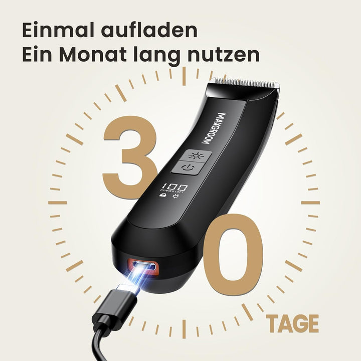 Intimrasierer Mann,MAXGROOM 3 IN 1 Rasierer Herren Elektrisch für Intimbereich,IPX7 Body Trimmer Her