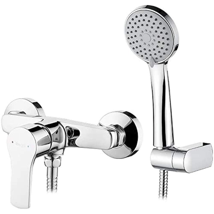 Ibergrif Star - Einhebel Duscharmatur Set, Brausebatterie mit Duschkopf, Duschkopfhalter, und Brause