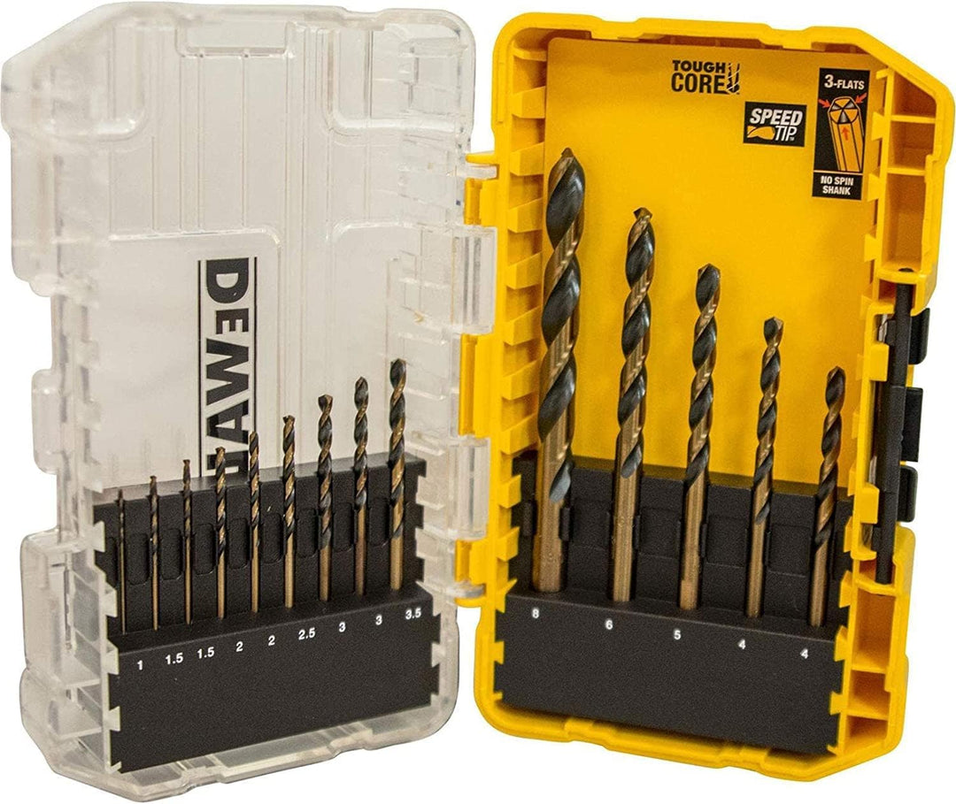 DEWALT DT70727-QZ Metallbohrer-Set 14-teilig HSS-G, Black &amp; Golden