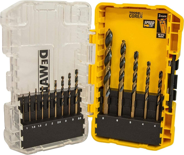 DEWALT DT70727-QZ Metallbohrer-Set 14-teilig HSS-G, Black &amp; Golden