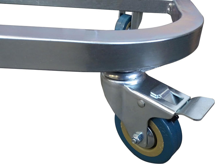 QUICK STAR Müllsackständer mit Deckel und 4 Rollen | Metall Müllsackhalter 120 Liter | Stabiler Müll