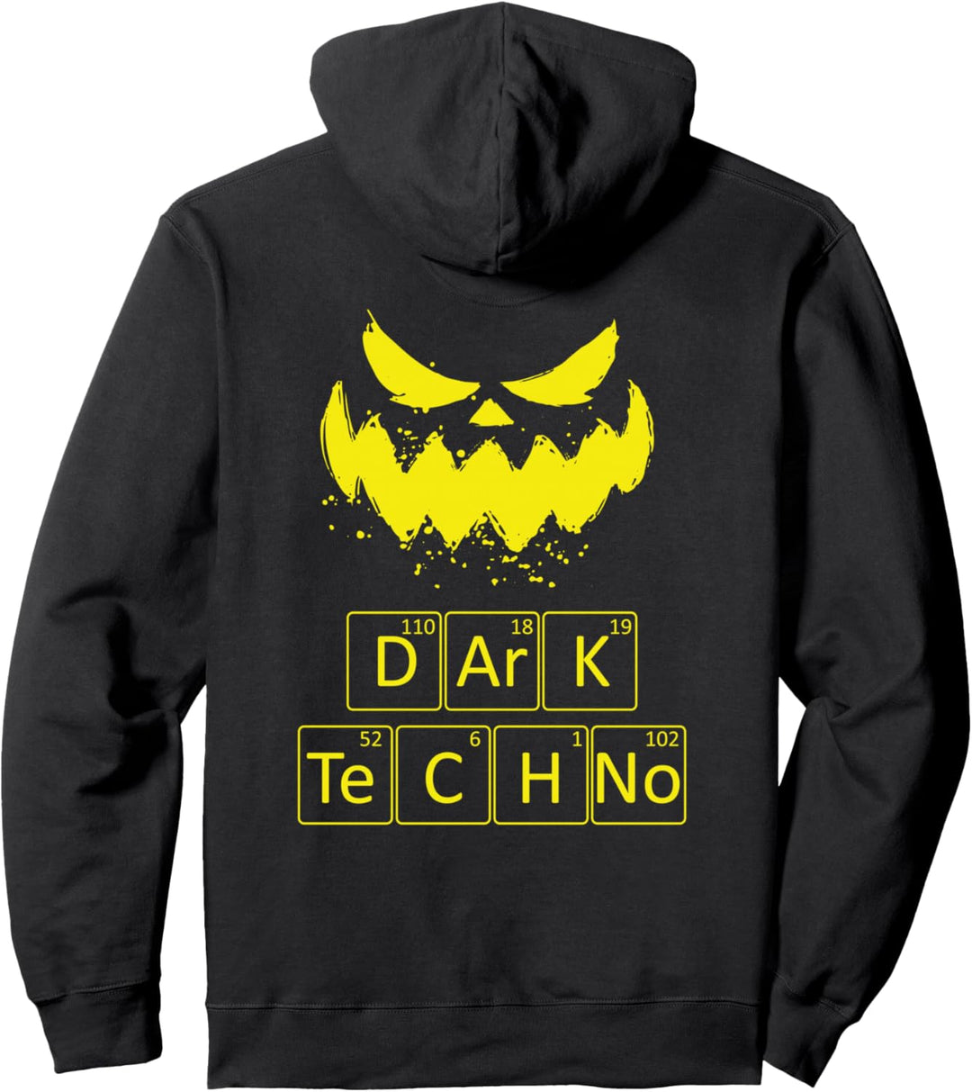 Rave Acid House EDM Dark Techno Backprint Periodensystem Pullover Hoodie