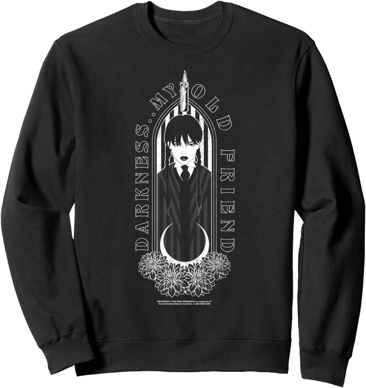 Wednesday Darkness My Old Friend Portrait Sweatshirt