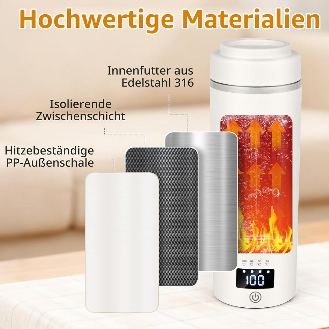 Elektrischer Reisewasserkocher Klein, Diealles Shine 550ML Reise Wasserkocher, Schnelles Kochwasser
