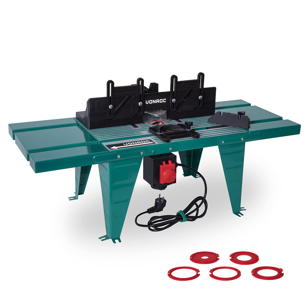 VONROC Frästisch für Oberfräse, Fräsmaschine Metall - Universal für alle Oberfräsen bis 155mm und 18