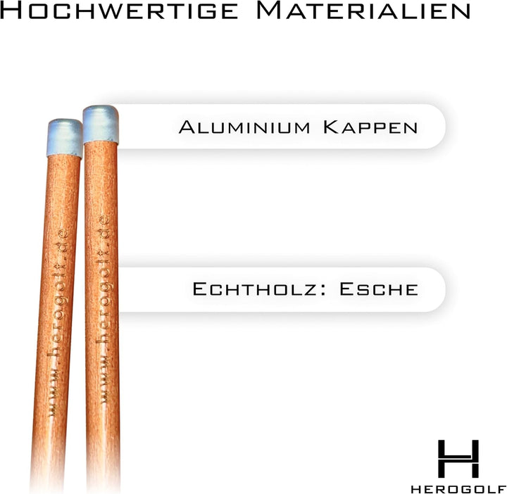 Hero Alignment Stick aus Holz - Der Moderne Ausrichtungstab das Training im Golf mini blau / weiss,