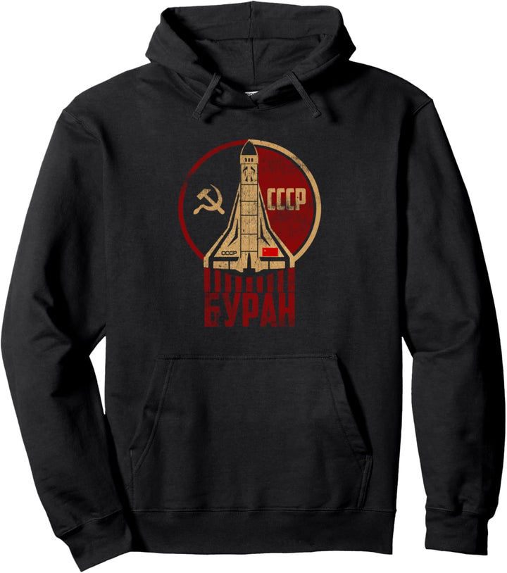 Vintage Sowjetisch-russische UdSSR Space Retro Distressed CCCP Pullover Hoodie