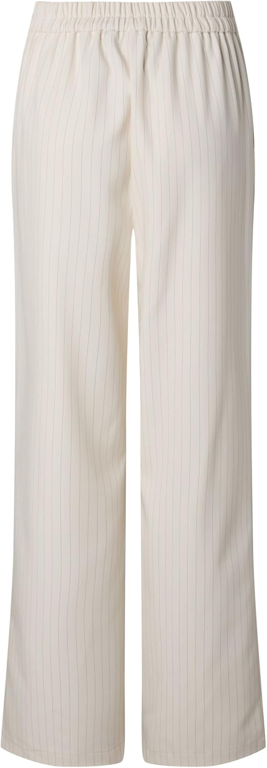 PIECES Female Hose mit weitem Bein PCBOZZY Gestreift XS Birch, XS Birch