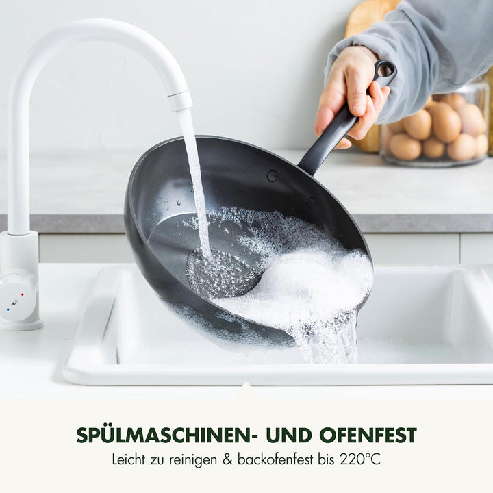 GreenPan Craft Hartanodisierte gesunde keramische Antihaft-Wok Pfanne 28 cm/3,6 Liter, PFAS-frei, in
