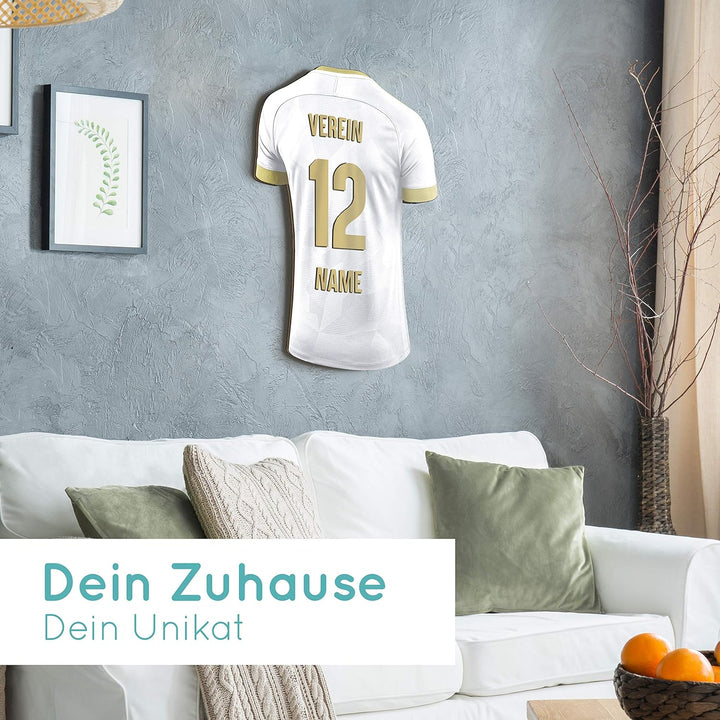 Elbeffekt Trikotlampe für Madrid Fans aus Holz - personalisierbares Geschenk - schenke Dein individu