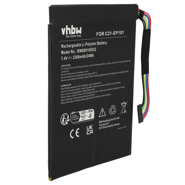 vhbw Akku kompatibel mit Asus Eee Pad Transformer TF1011B028A, TF101-1B028A, TF1011b029A Notebook (3