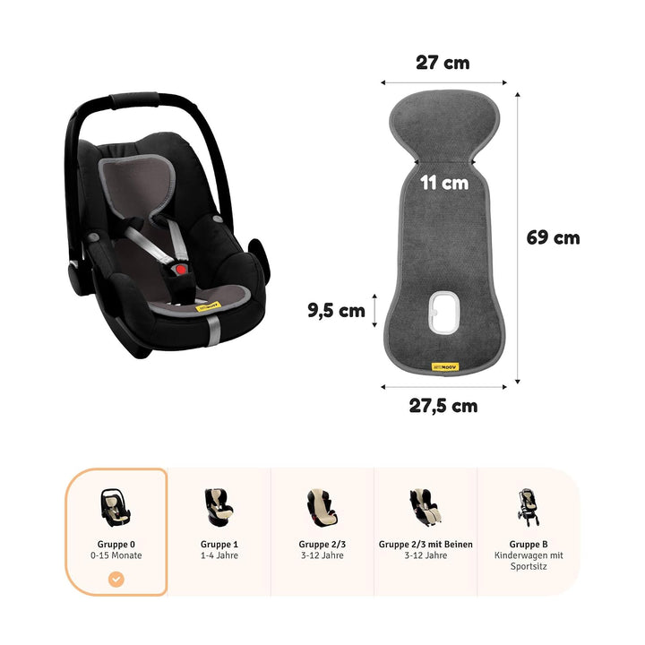 Aeromoov - Baby Sitzauflage Air Layer - Einlage Für Autositz oder Kinderwagen - Gruppe 0 - Antischwi