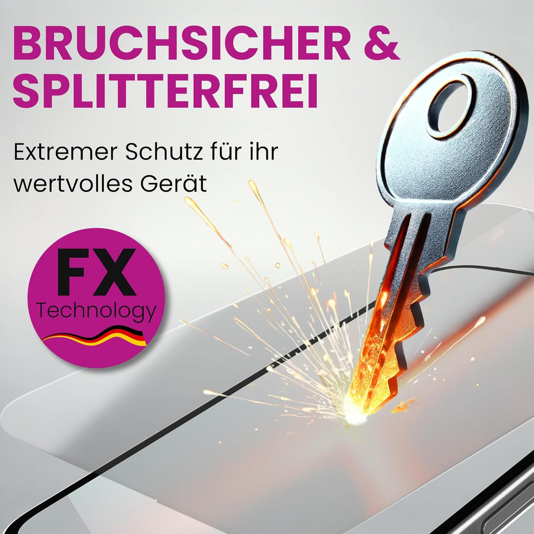 atFoliX Glasfolie kompatibel mit Xoro MegaPad 2154 Panzerfolie, 9H Hybrid-Glass FX Schutzpanzer Foli