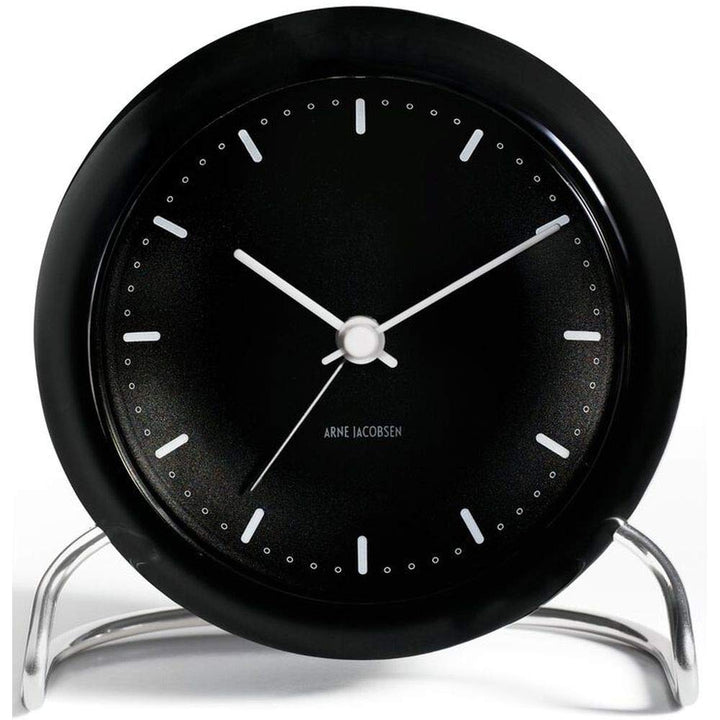 Arne Jacobsen Tischuhr 11cm Schwarz, 11cm Schwarz