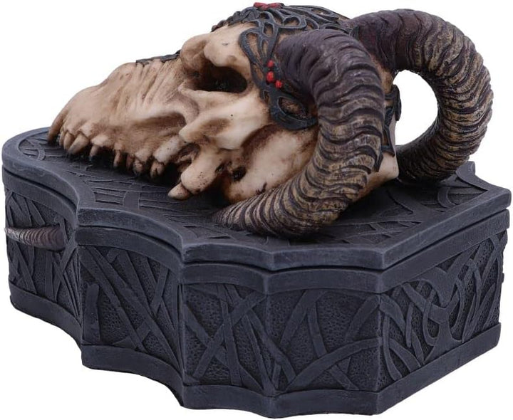Nemesis Now Drachenschädel-Box (Monte Moore), Schwarz, 17,7 cm, 17.7cm