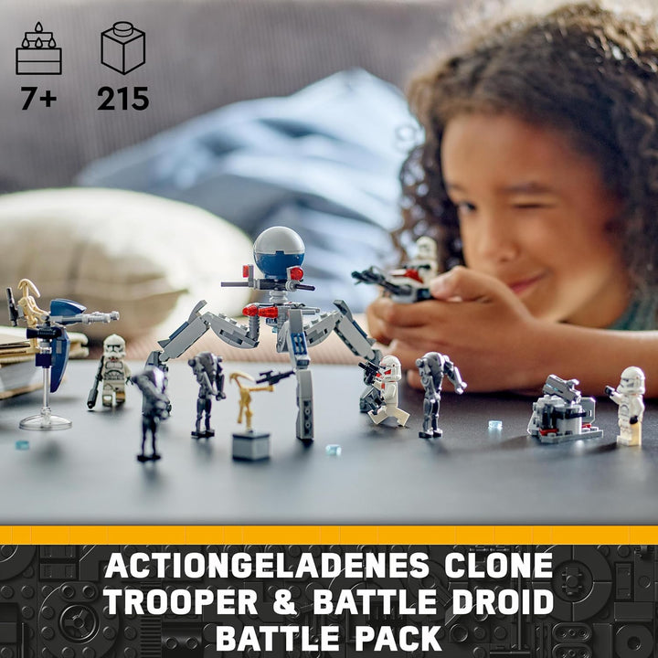 LEGO Star Wars TIE Bombe Modellbausatz mit Darth Vader Minifigur & Star Wars Clone Trooper & Battle
