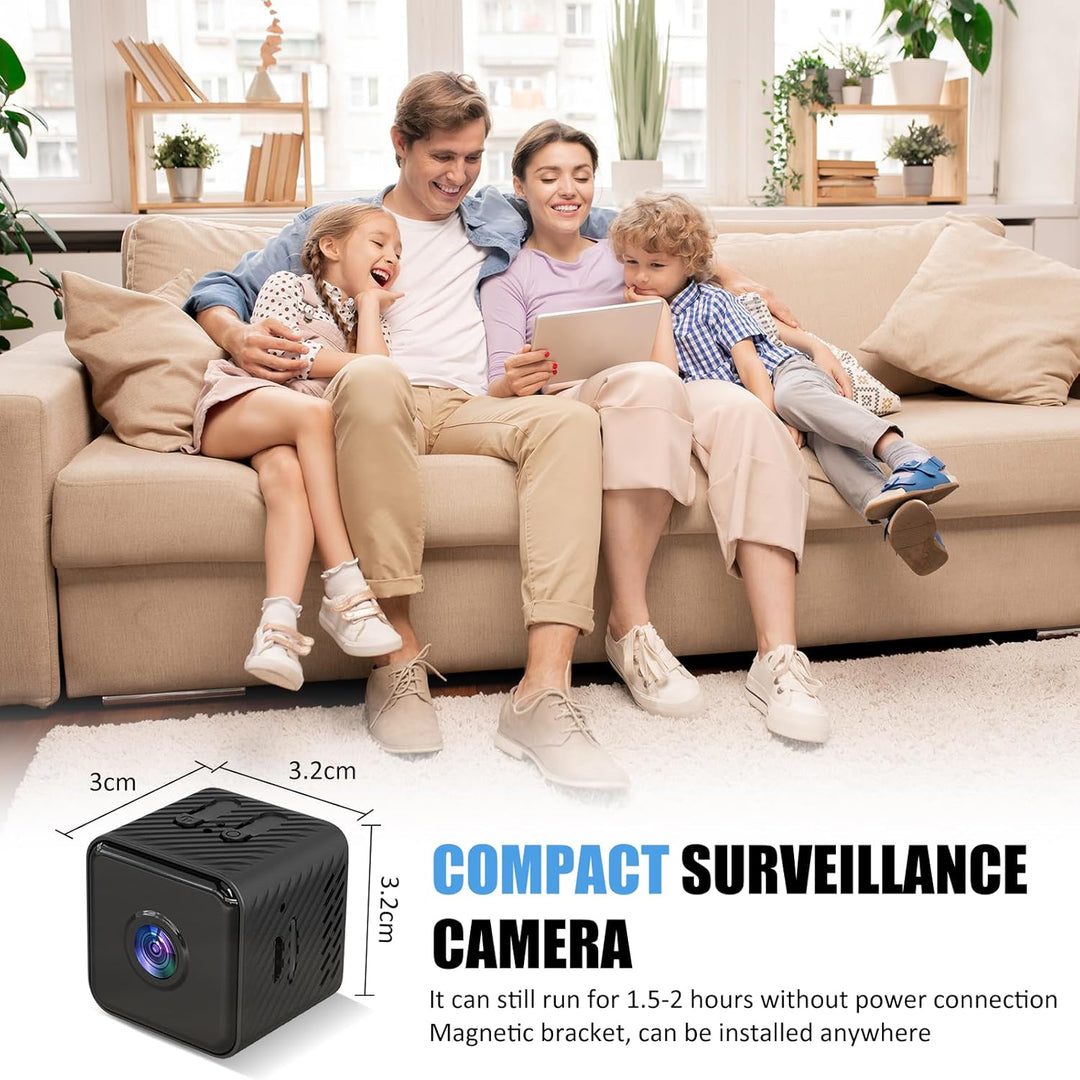 Mini Kamera, Überwachungskamera 1080P WiFi Camera mit Nachtsicht, Innen Live Übertragung, Mobile APP
