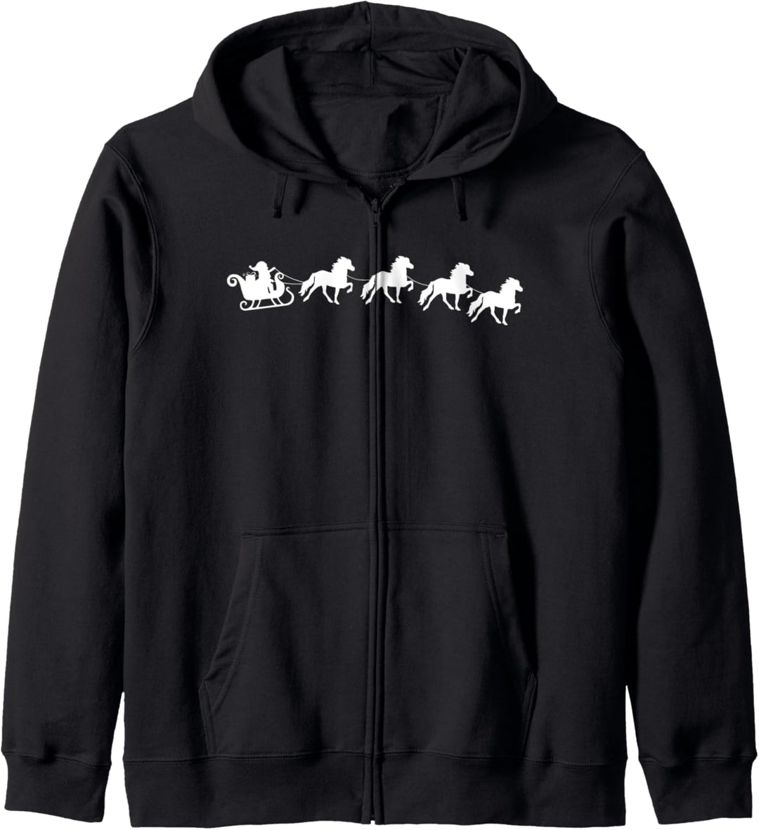 Lustige Islandpferd Isländer Designs Weihnachten Schlitten Kapuzenjacke