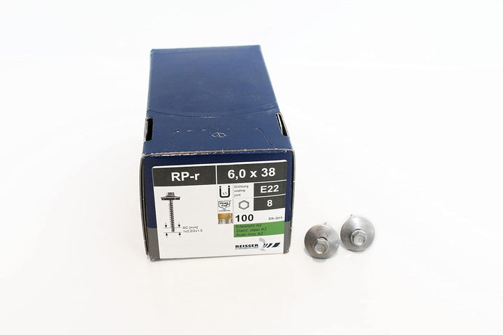 Schrauben 6,0x38mm, E22 - Bohrschrauben für Trapezblech/Sandwichpaneele (blank)