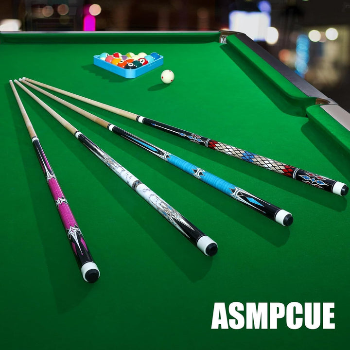 Pool Queue, 58 Zoll Billard Queue Hardwood Pool Cue 13mm Spitzen für Professionelle Billardspieler,