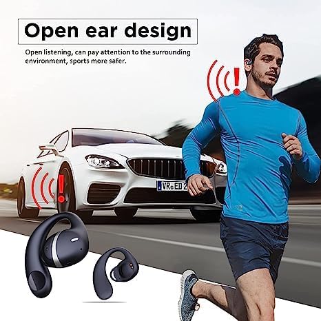 ESSONIO Kopfhörer Kabellos Bluetooth 5.3 Bone Conduction Headphones 10 Stunden Gesprächszeit Noise C