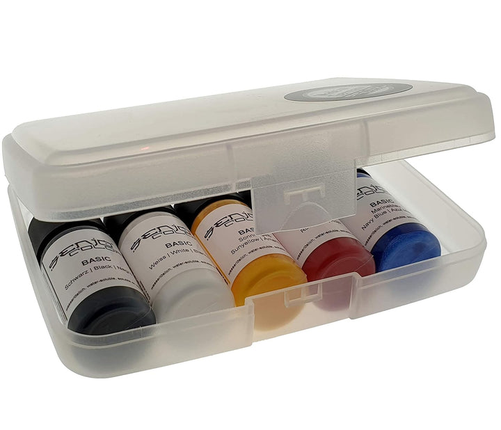 Senjo Color ® Airbrush Farben Set (Für Gesicht &amp; Körper) Bodypainting Farben (5 x15ml) Farben: Schwa