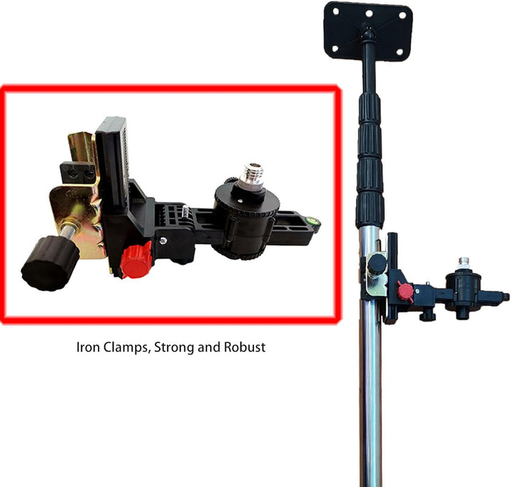 Feinabstimmungshalterungs-Wasserwaagenadapter, 360° Verstellbare L-förmige Drehbasis mit Verstellbar