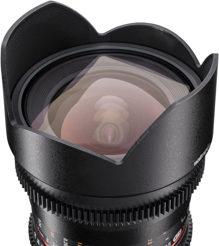 Walimex Pro 10mm 1:3,1 VCSC-Weitwinkelobjektiv für Canon EF-S Objektivbajonett schwarz (manueller Fo